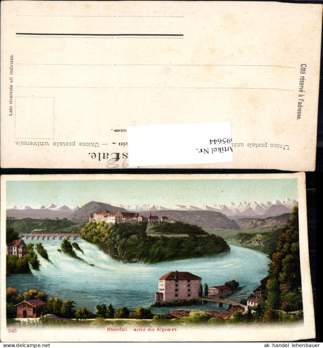 695644 Rheinfall Bei Schaffhausen Schloss Laufen Lithographie  - Hausen Am Albis 