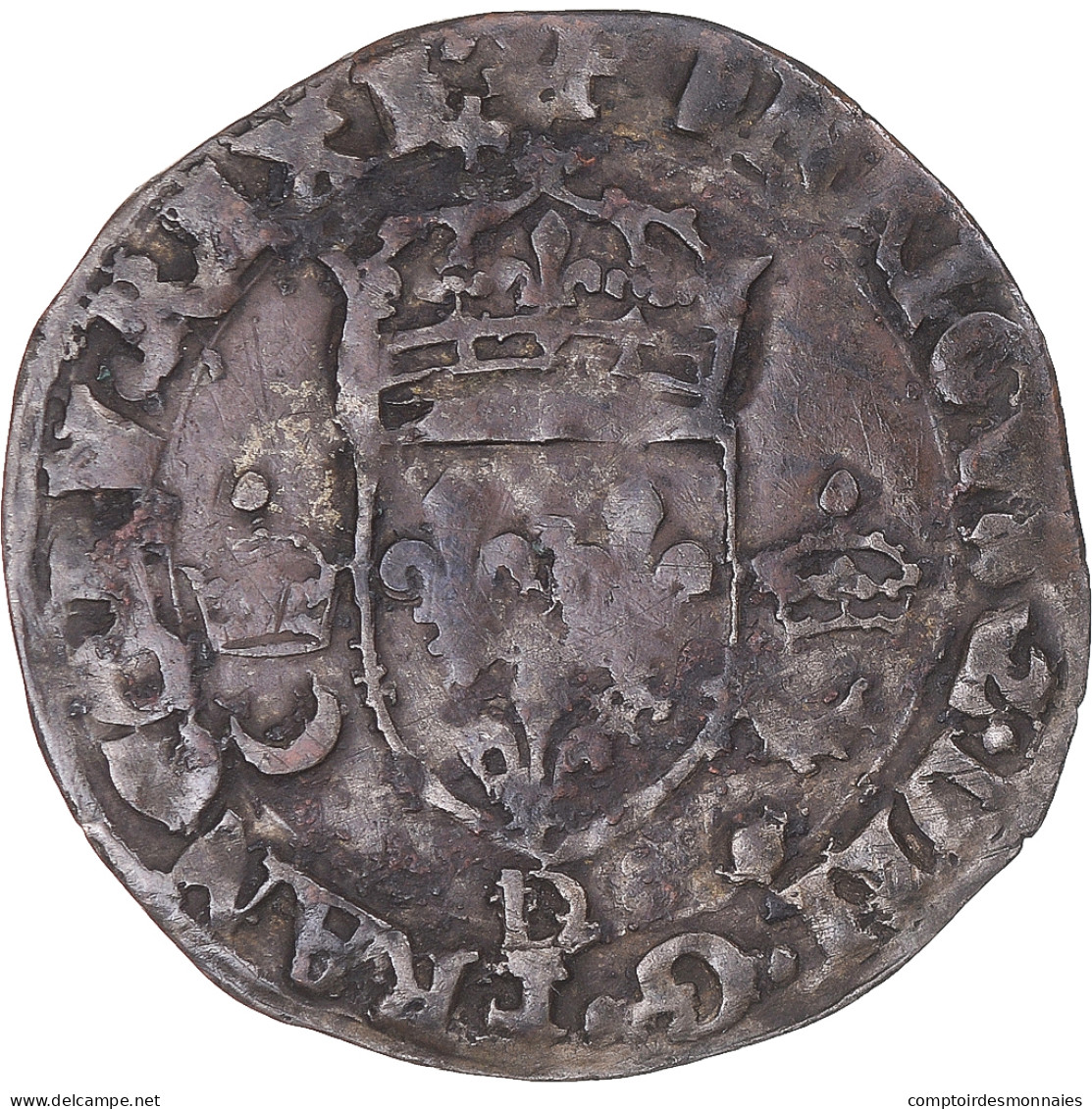 Monnaie, France, Henri II, Douzain Aux Croissants, 1549, Lyon, TB+, Billon - 1547-1559 Heinrich II.