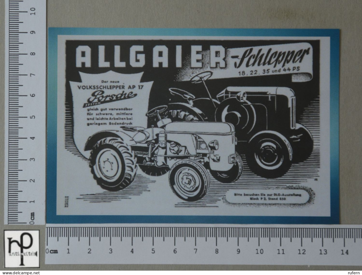 POSTCARD  - ALLGAIER - TRACTORS - 2 SCANS  - (Nº55846) - Tracteurs