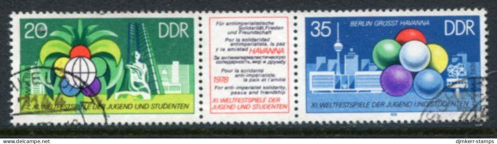 DDR / E. GERMANY 1978  Youth And Student Festival Used.  Michel 2345-46 - Used Stamps