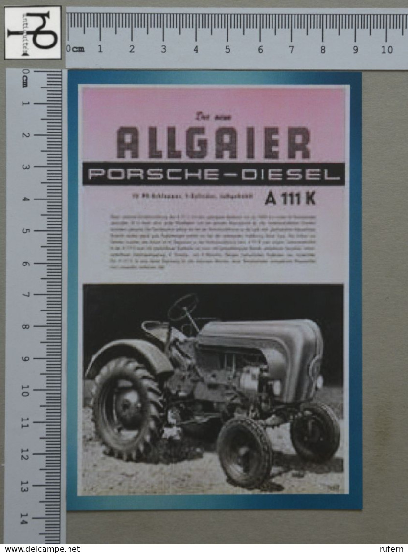 POSTCARD  - ALLGAIER - TRACTORS - 2 SCANS  - (Nº55848) - Tracteurs