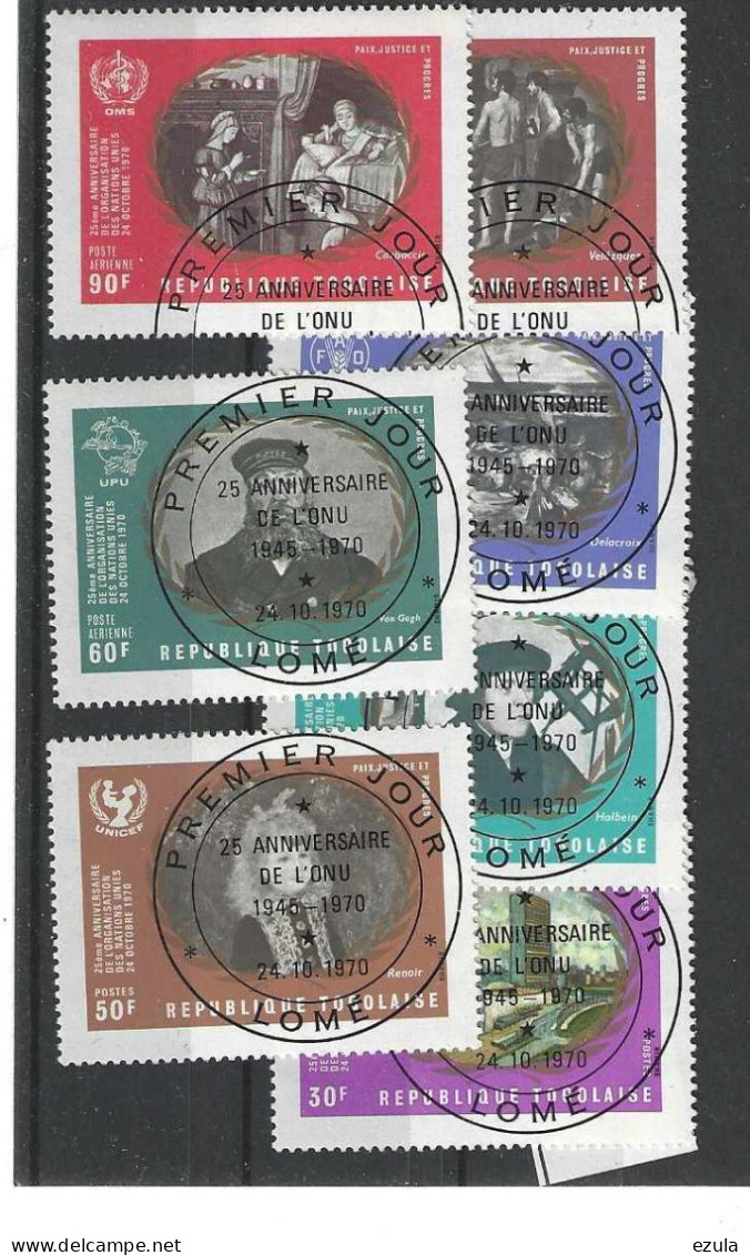 Timbres République Togolaise 25  Anniversaire De L' ONU - Togo (1960-...)