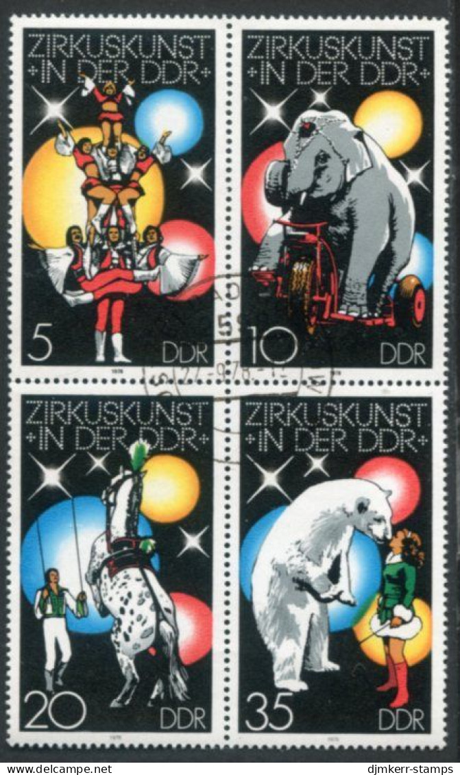 DDR / E. GERMANY 1978  Circus Block Used.  Michel 2364-67 - Oblitérés