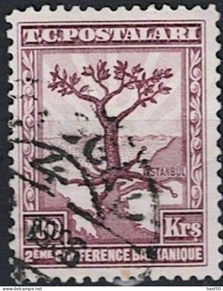 Türkei Turkey Turquie - Olivenbaum (Olea Europaea) [2. Balkankonferenz]  (MiNr: 942) 1931 - Gest Used Obl - Gebruikt