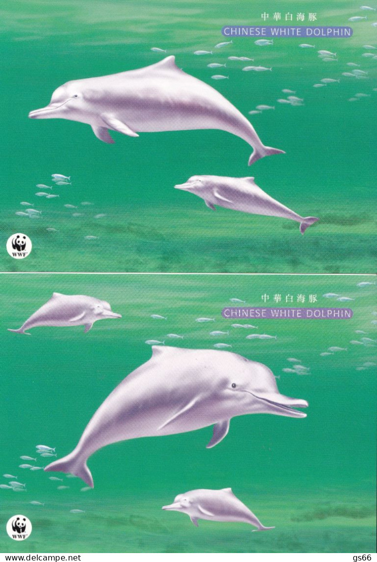 Hongkong, 1998, Pk-Set Weiße Delphine,  (4) - Enteros Postales