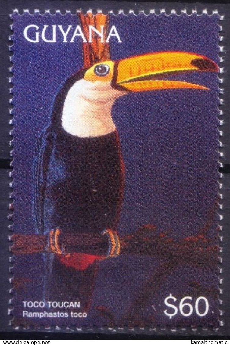 Toco Toucan, Birds, Guyana 1996 MNH - Kuckucke & Turakos