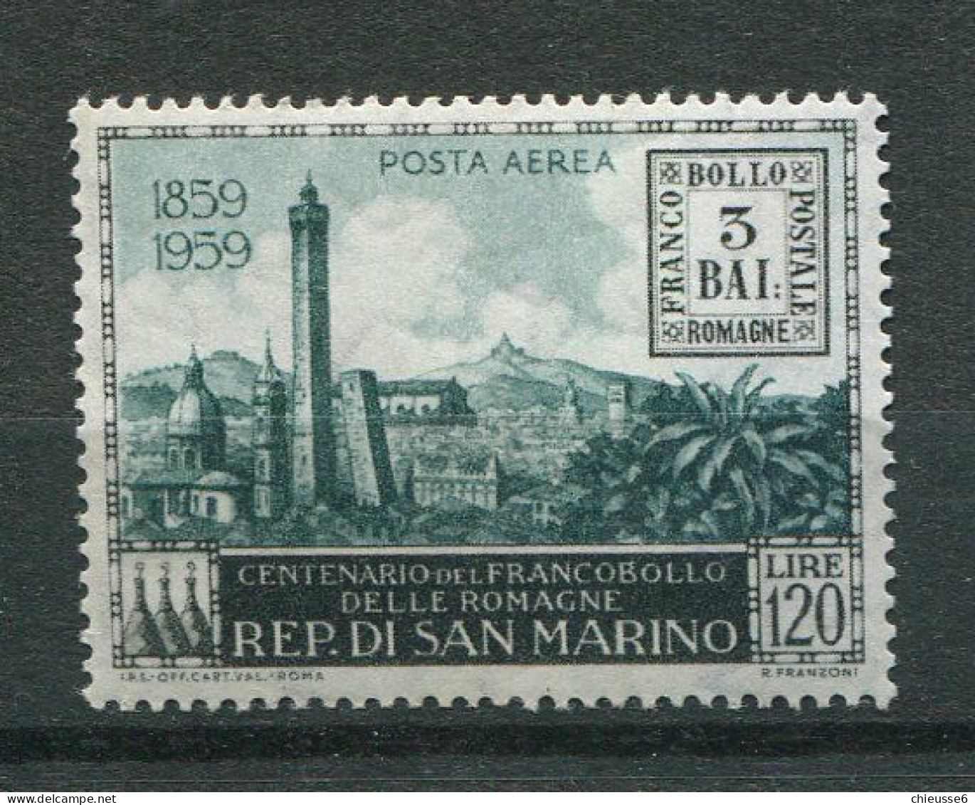 St Marin ** N° 119 -  Centenaire Du Timbre De Romagne - Luftpost