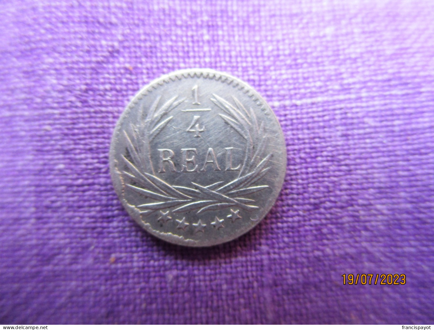 Guatemala: 1/4 Real 1896 (broken Die) - Guatemala