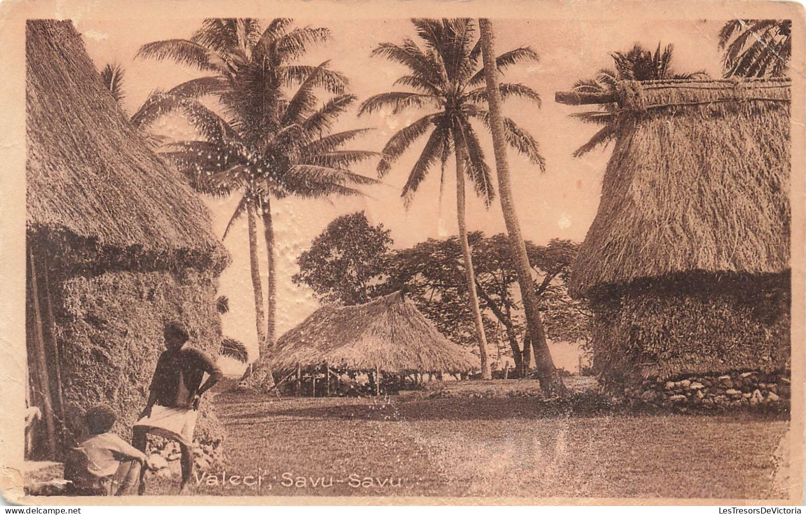 Afrique - Valeci - Savu Savu - Village Africain - Animé - Carte Postale Ancienne - Sin Clasificación