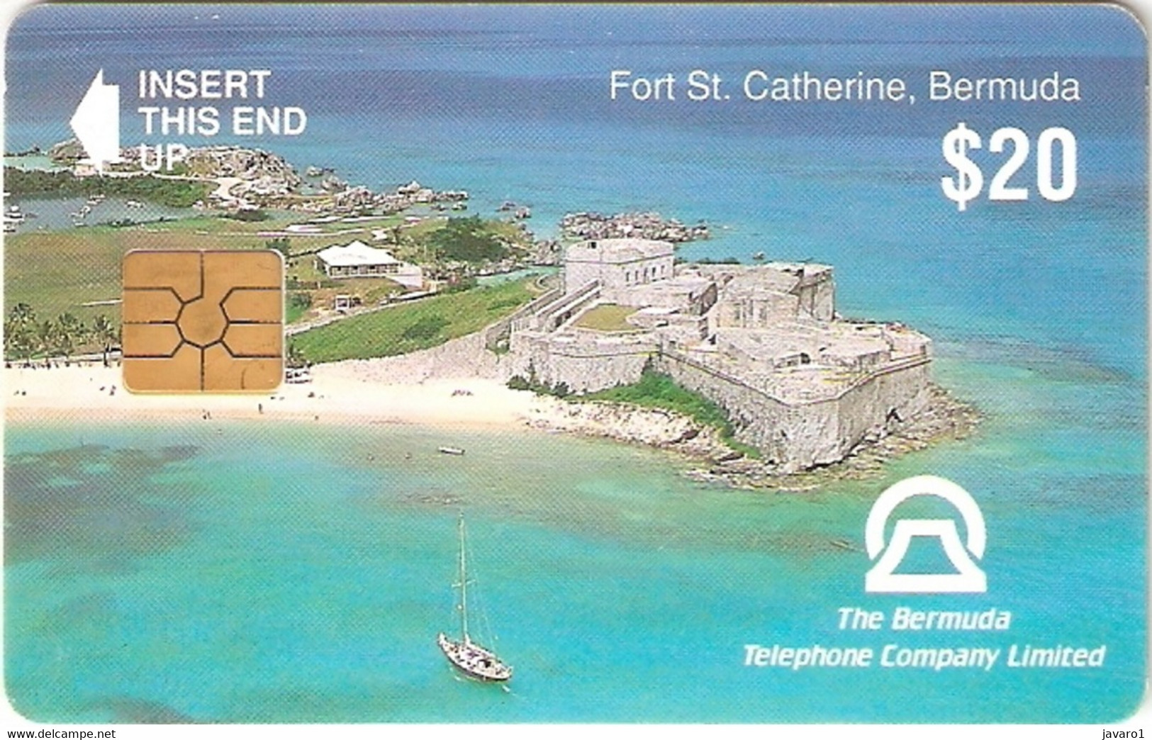 BERMUDA : S03 $20 Fort St. Catherine USED (no Transp.logo) GEM2/grey - Bermudas