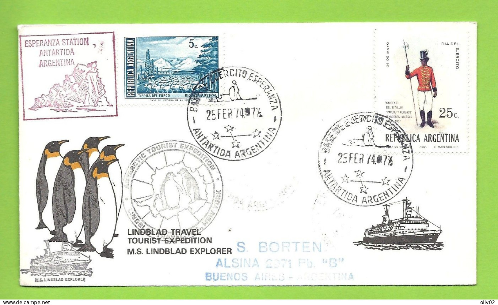 ARGENTINA - BASE EJERCITO ESPERANZA. 1974 - Briefe U. Dokumente