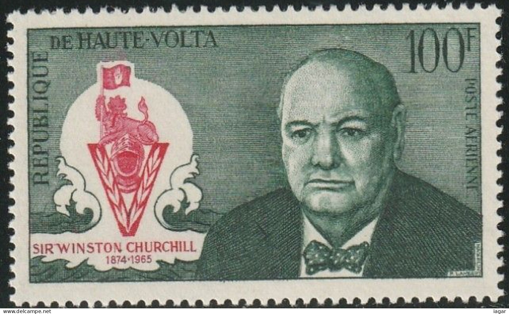 THEMATIC  FAMOUS PEOPLE: WINSTON CHURCHILL  ANNIVERSARY  - HAUTE VOLTA - Sir Winston Churchill