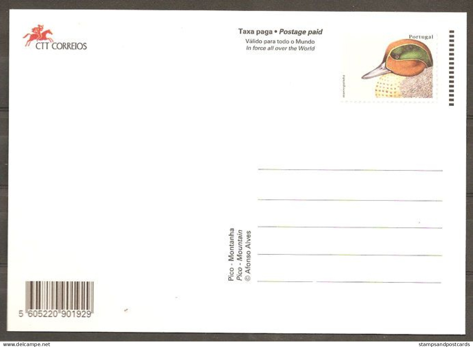 Portugal Entier Postal Açores Ile Vulcanique Du Pico Azores Postal Stationery Pico Vulcanic Island - Volcans