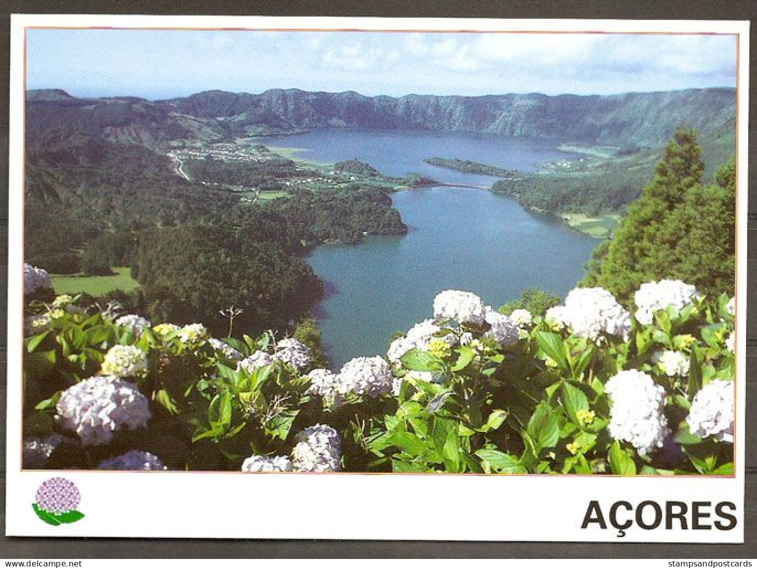 Portugal Entier Postal Açores S. Miguel Lac Volcanique Des Sete Cidade Azores Postal Stationery Volcanic Lagoon Volcan - Volcanos