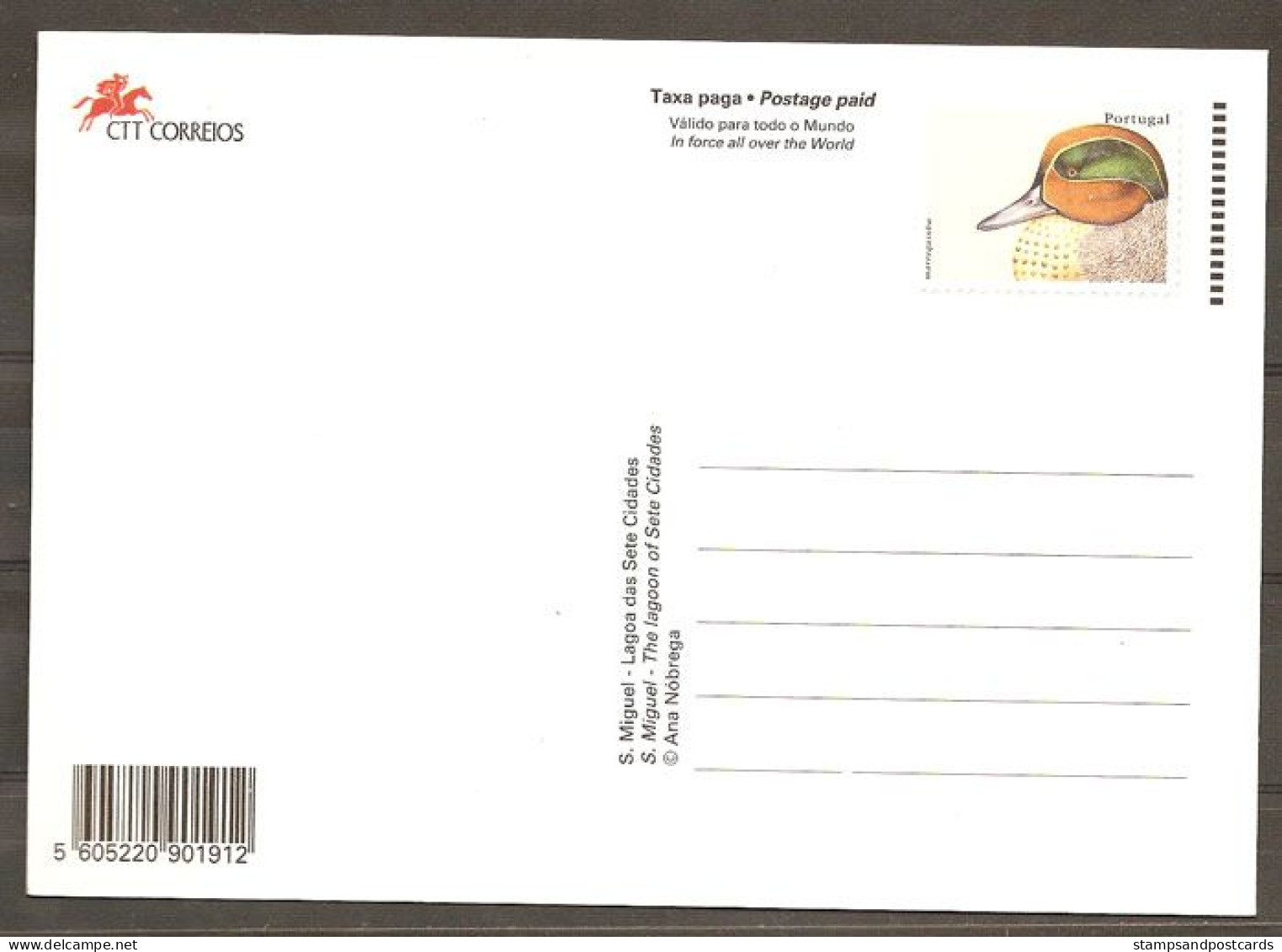 Portugal Entier Postal Açores S. Miguel Lac Volcanique Des Sete Cidade Azores Postal Stationery Volcanic Lagoon Volcan - Volcanes