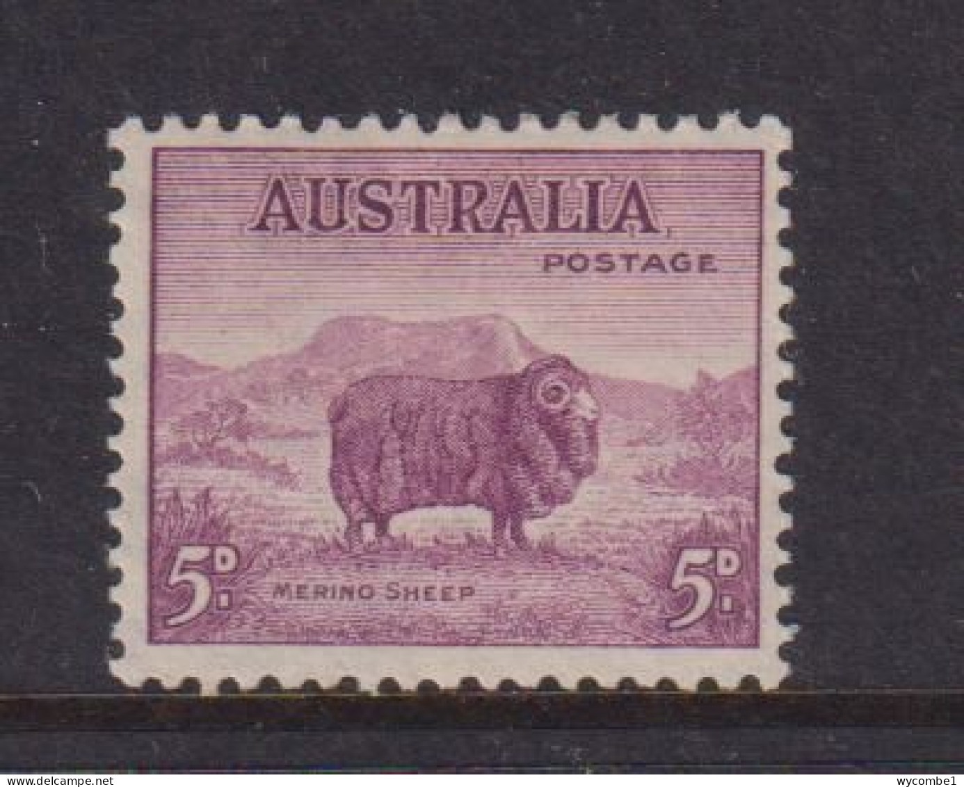 AUSTRALIA - 1938 Merina Sheep 5d Hinged Mint - Ongebruikt