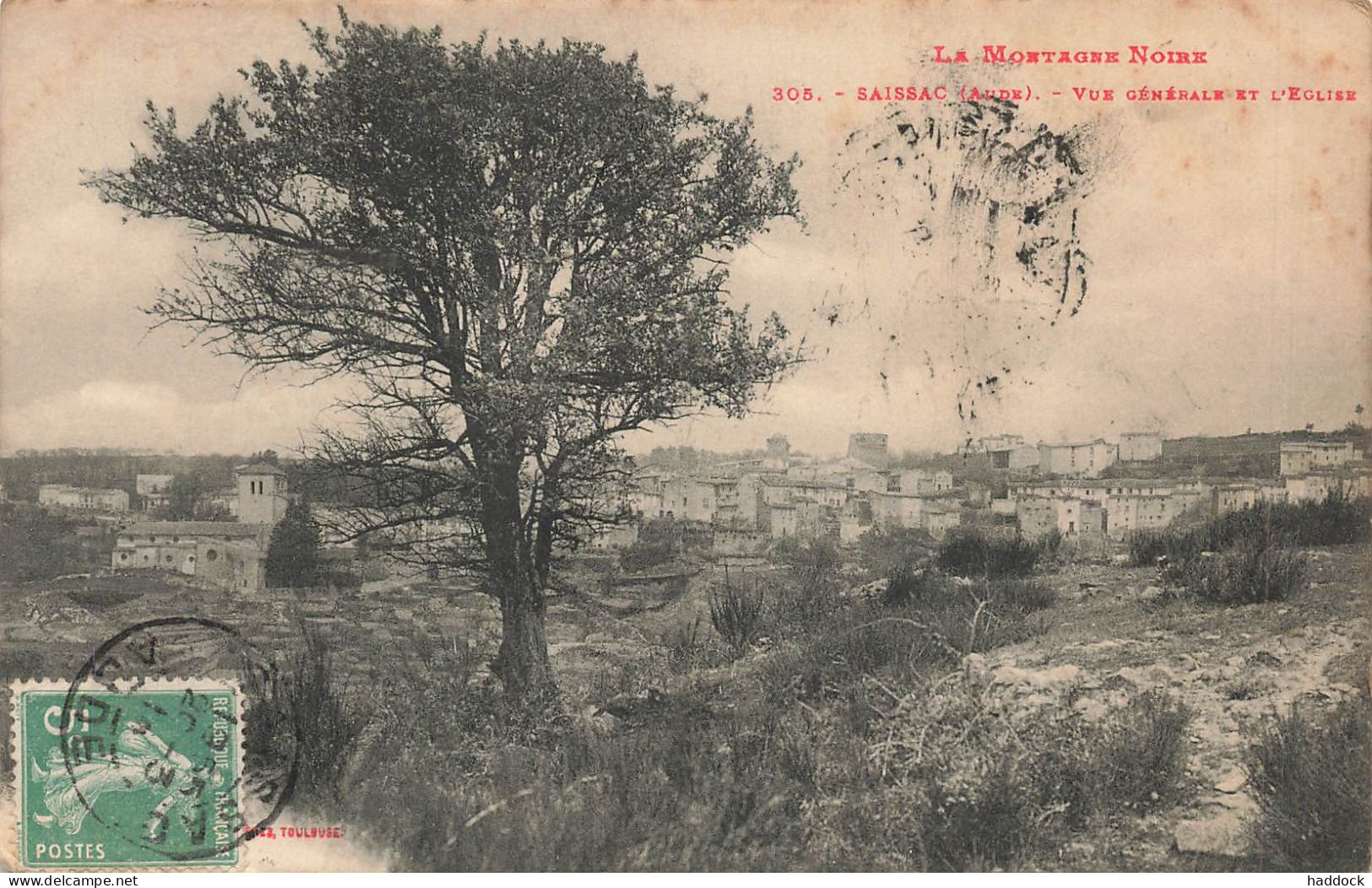 SAISSAC : VUE GENERALE ET L'EGLISE - Saint Hilaire