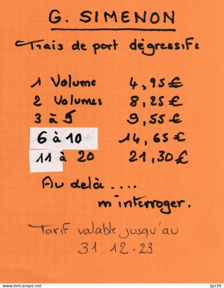 Bradé : Les 3 Crimes De Mes Amis , Monsieur La Souris , Cour D'Assise , La Maison Des Sept Jeunes Filles , Long Cours .. - Simenon