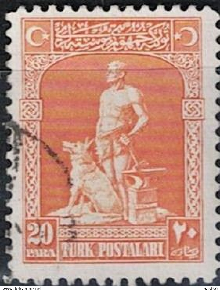 Türkei Turkey Turquie - Der Graue Wolf (Bozkurt), Schmied (MiNr: 844) 1926 - Gest Used Obl - Gebruikt