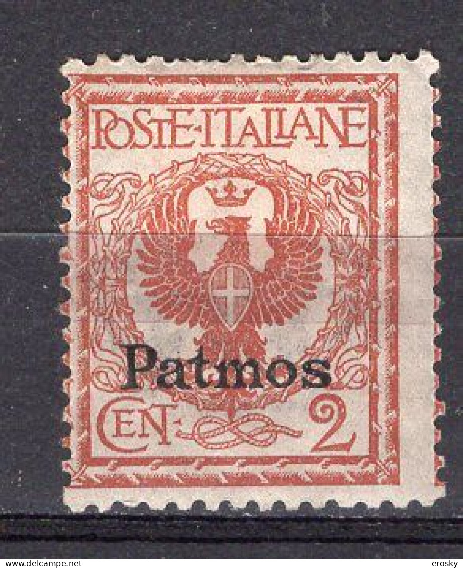 Z2861 - COLONIE ITALIANE EGEO PATMO SASSONE N°1 * - Egeo (Patmo)