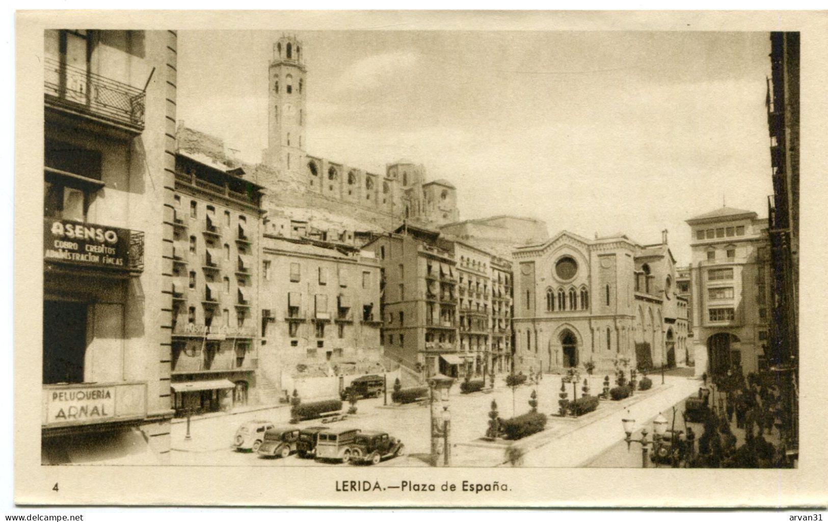 L E R I D A   -  PLAZA De ESPANA   - ARRIBAS - - Lérida