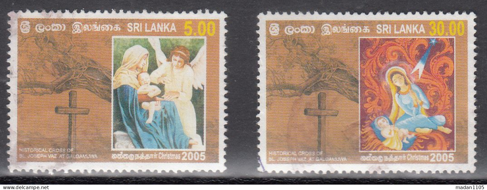 SRI LANKA, 2005,  Christmas  Set 2 V  Complete Set,  USED (0) - Usati