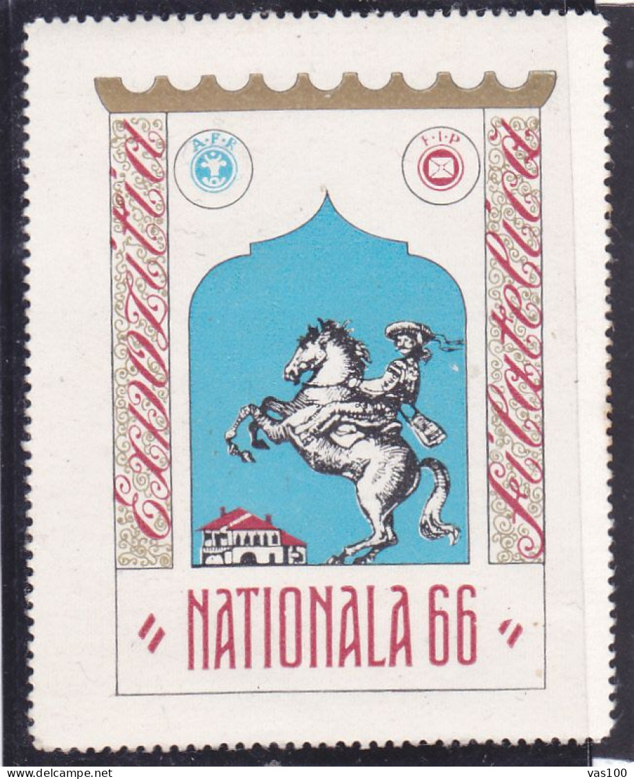 ROUMANIE / ROMANIA - VIGNETTE / CINDERELLA : A.F.R. & F.I.P. - 1966 - EXPOZITIA FILATELICA ' NATIONALA 66 ' - MNH - Fiscale Zegels