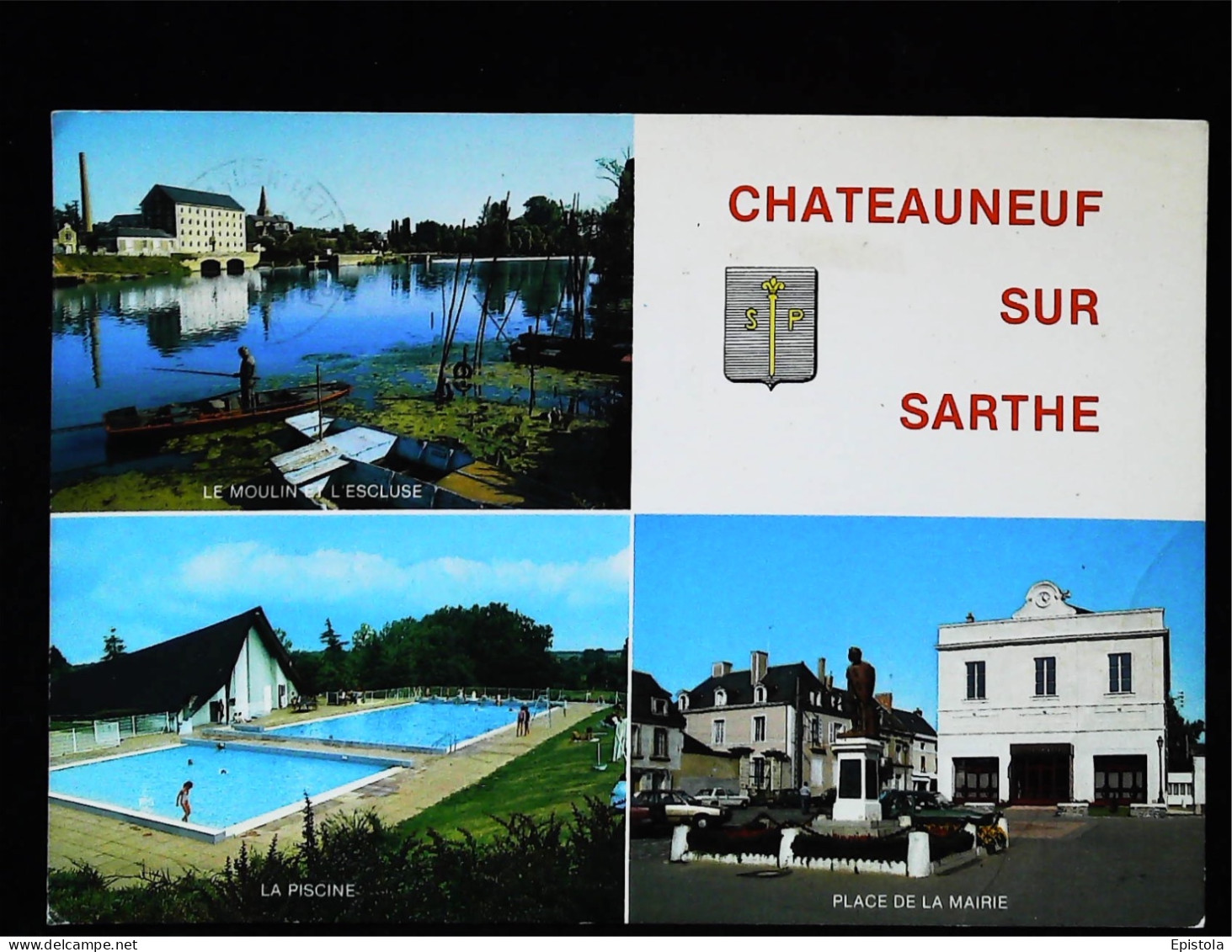 ► 49 CHATEAUNEUF SUR SARTHE  -  Piscine (léger Pli En Coin) - Chateauneuf Sur Sarthe