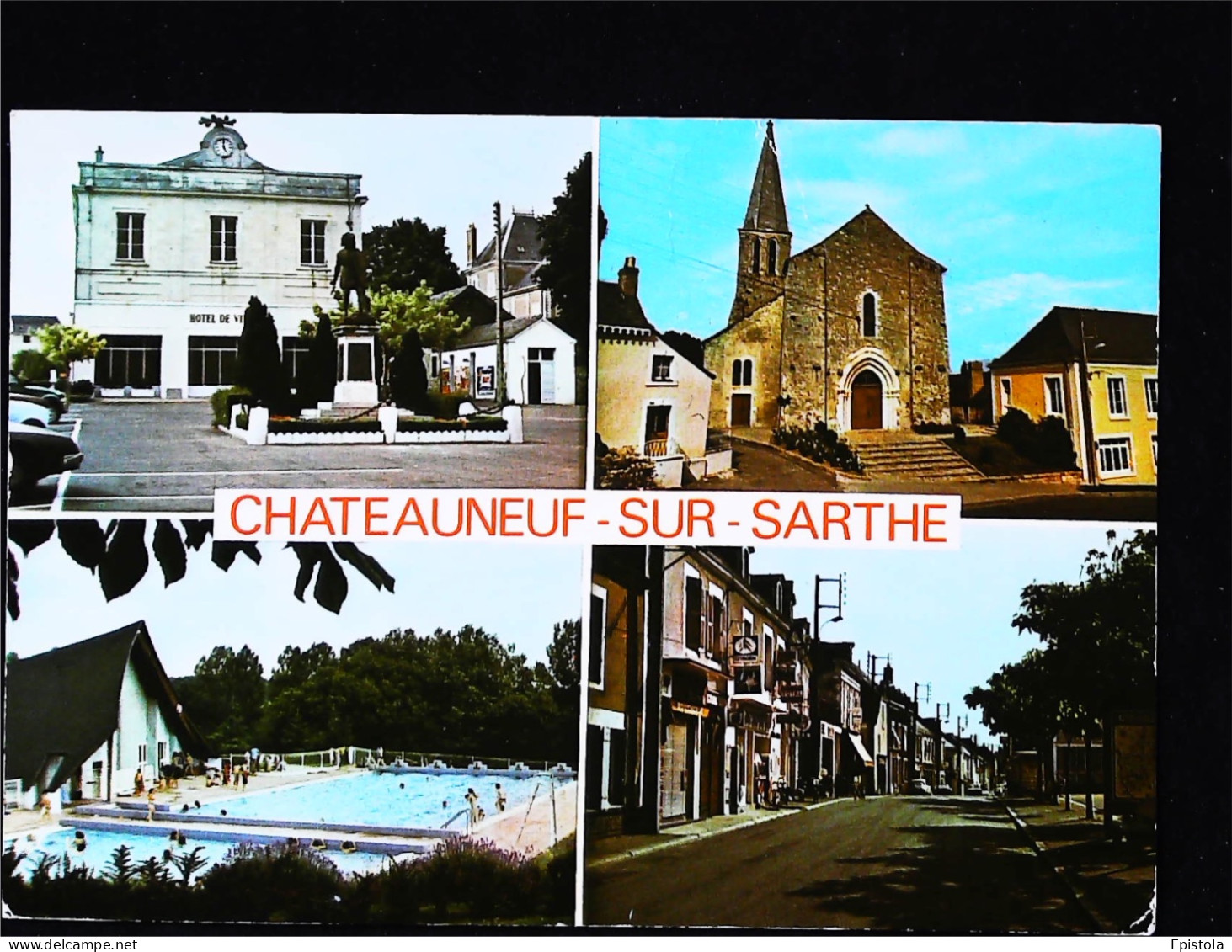 ► 49 CHATEAUNEUF SUR SARTHE  -  Piscine  Commerce Garage Sttion Servive Citroen En Vues Multiples - Chateauneuf Sur Sarthe