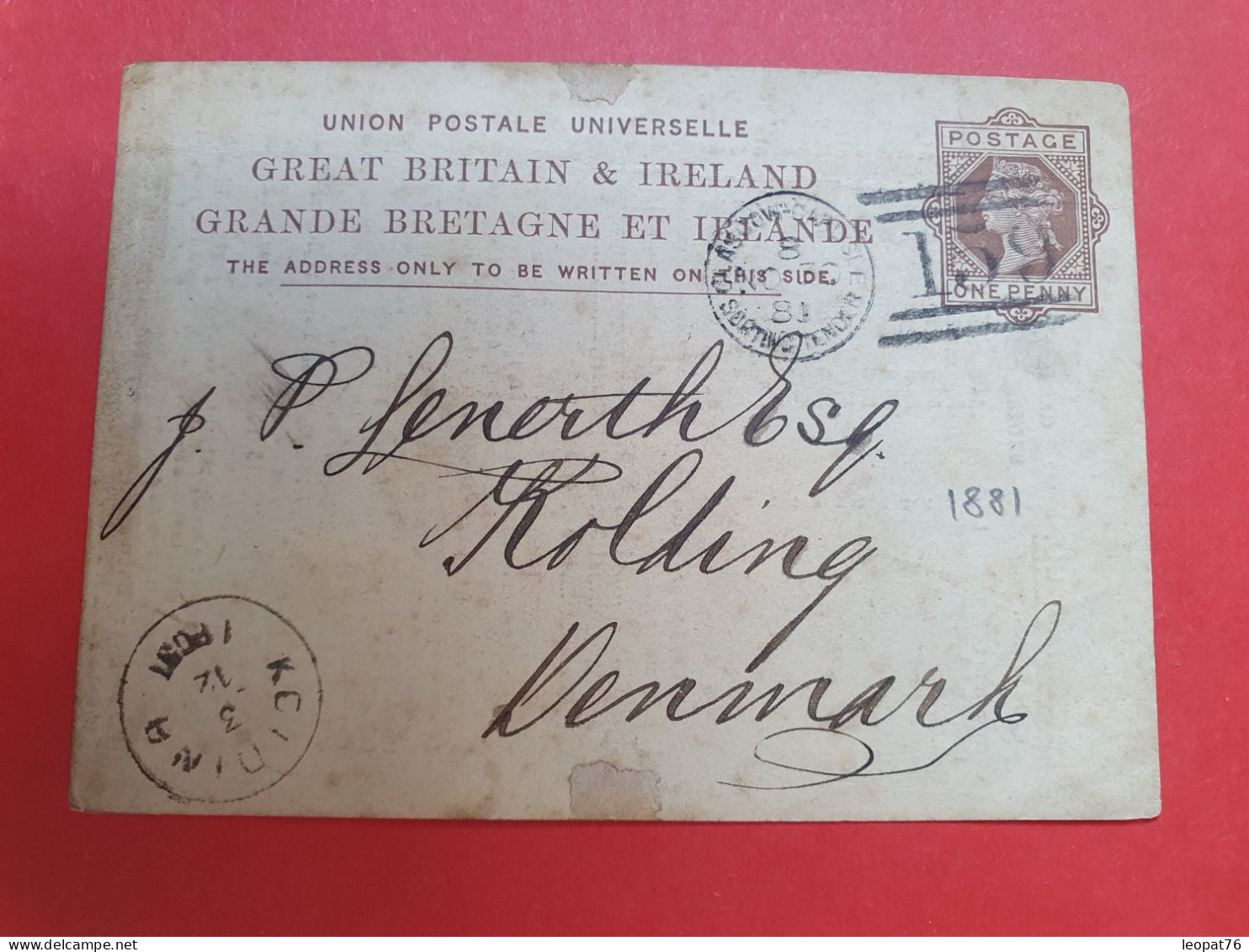 GB  - Entier Postal Commercial De Glasgow Pour Le Danemark En 1881 - JJ 83 - Postwaardestukken