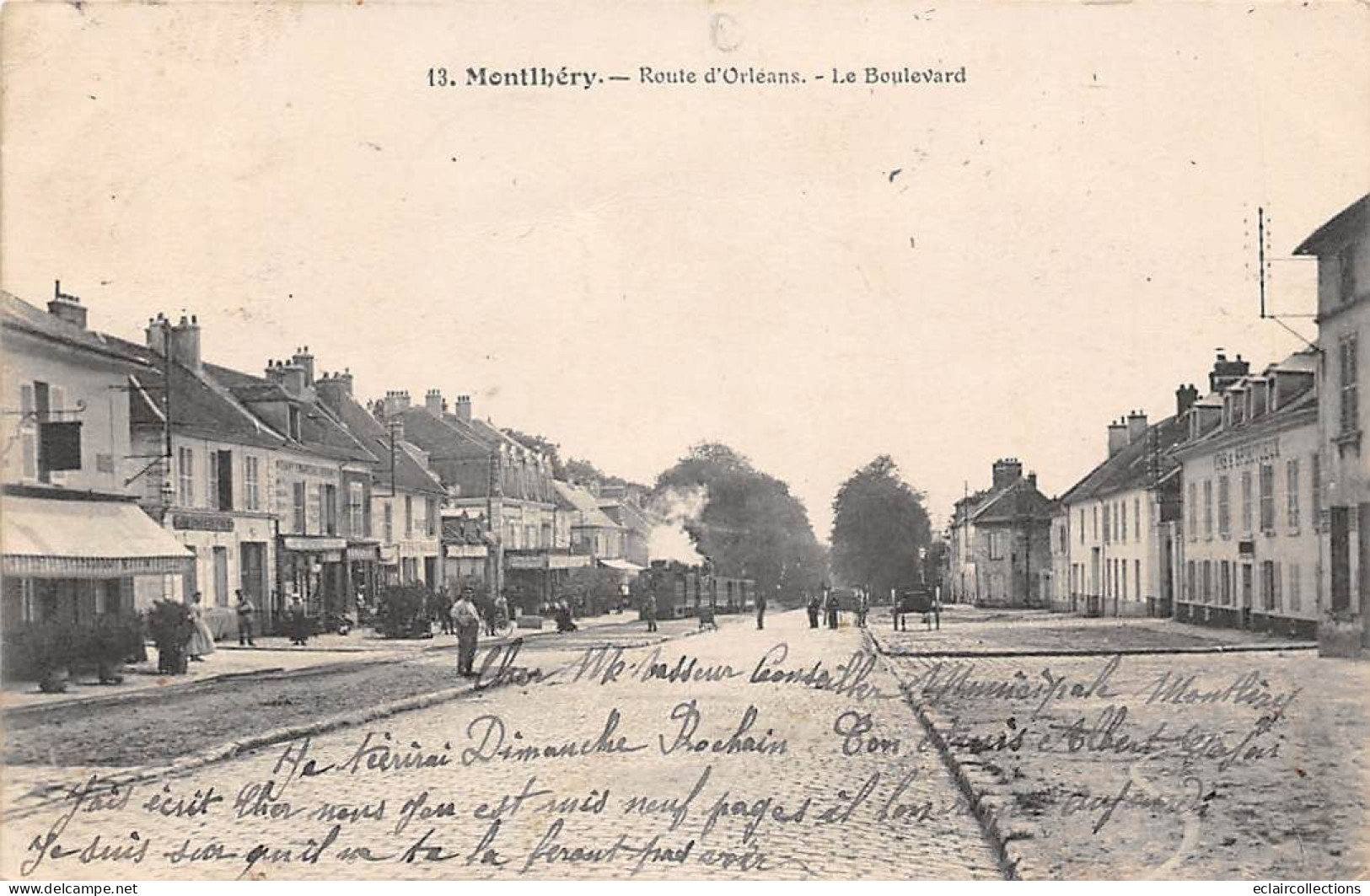 Monthléry            91         Le Boulevard . Tramway      N°13   (voir Scan) - Montlhery