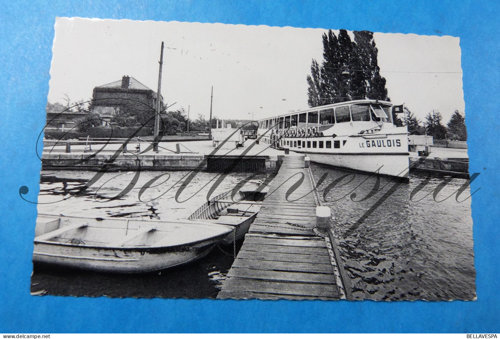 Lixhe   2 X Cpa Peniche Sluis Ecluse Binnenvaart Kanaal Le Gaulois- Basinvis. - Visé