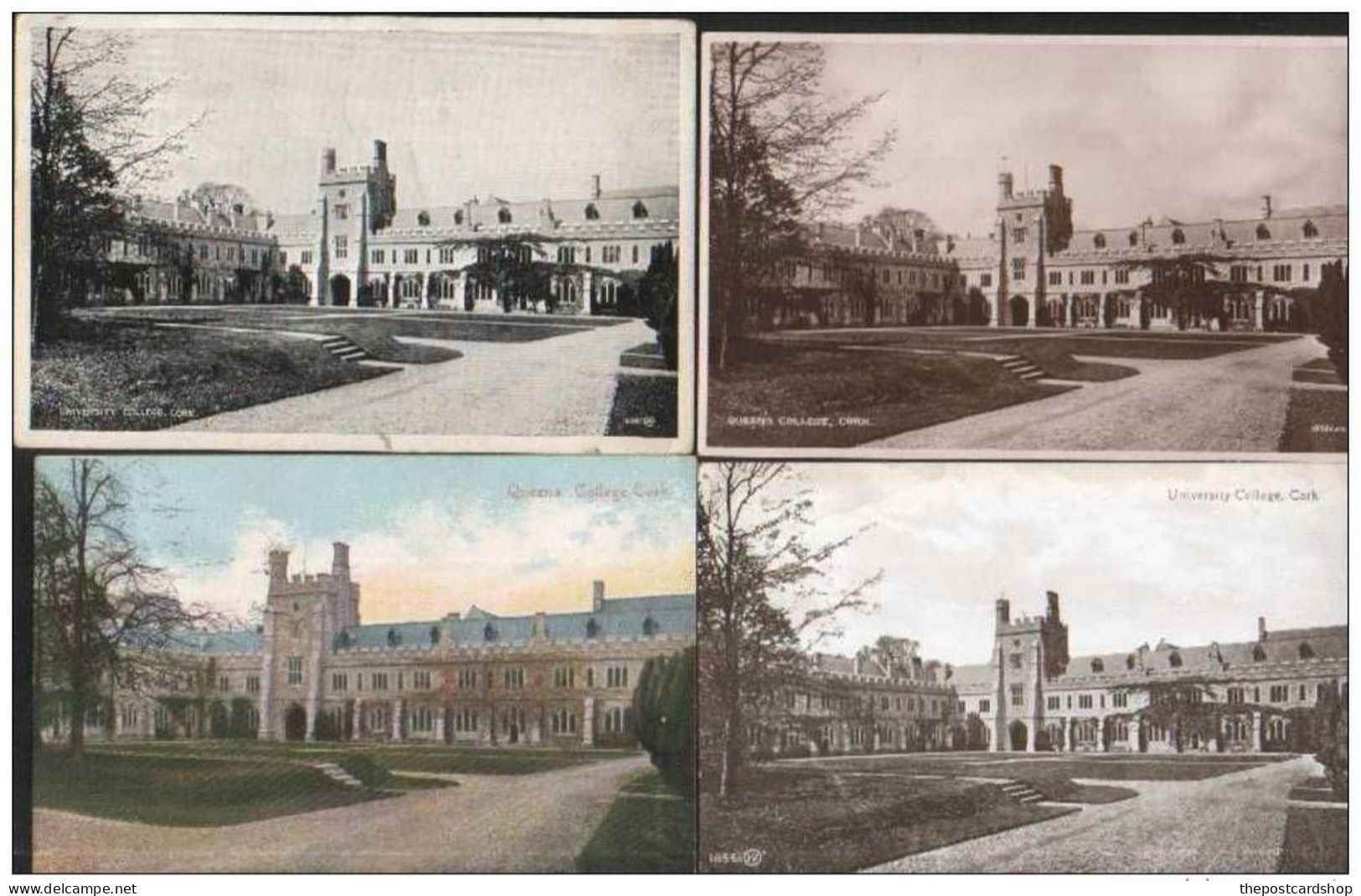 4 FOUR OLD POSTCARDS : 2 CARDS OF UNIVERSITY COLLEGE +2 CARDS OF QUEENS COLLEGE COUNTY CORK IRELAND REF-Y-21 - Cork