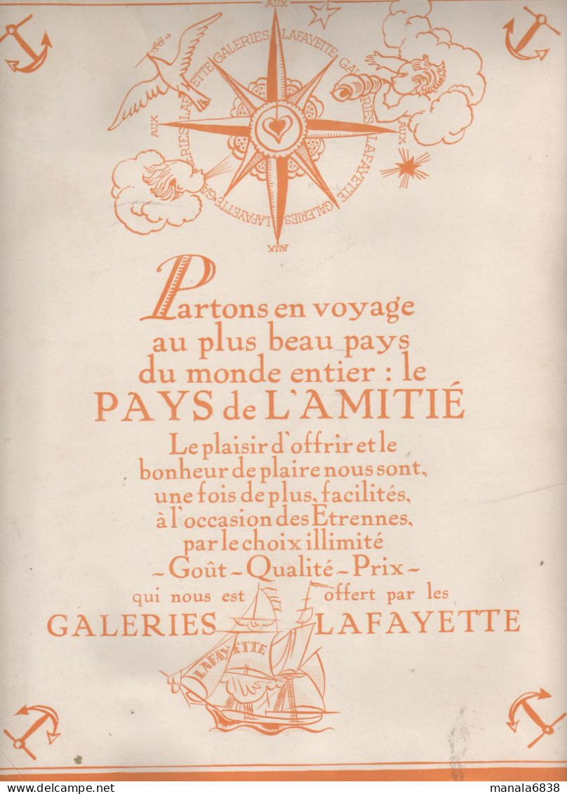 Voyage Au Pays De L'Amitié Galeries Lafayette  1933 Cadeaux étrennes Maximilien Vox - Sonstige & Ohne Zuordnung