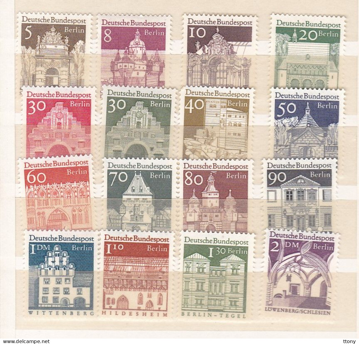 Une Série  16 Timbres   Deutsche Bundespost   Berlin ** Monuments - Ungebraucht