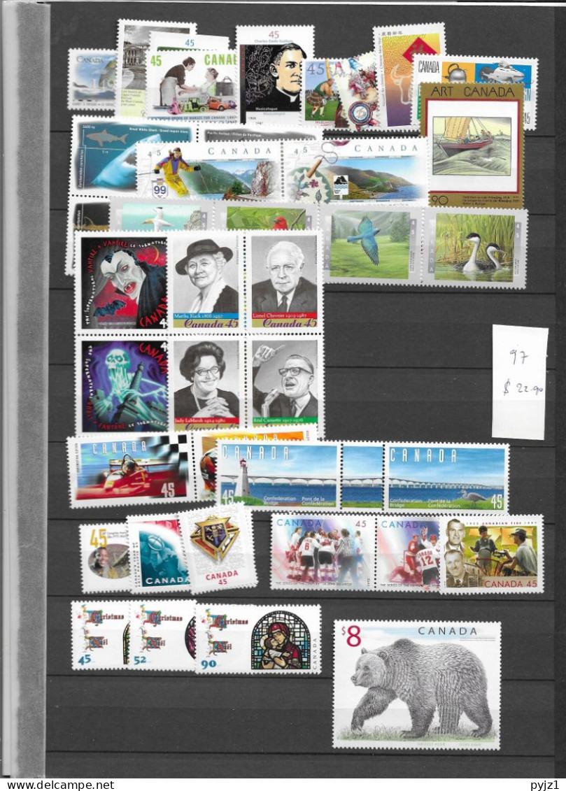 1997 MNH Canada Year Book Issued By The Canadian Post Postfris** - Vollständige Jahrgänge