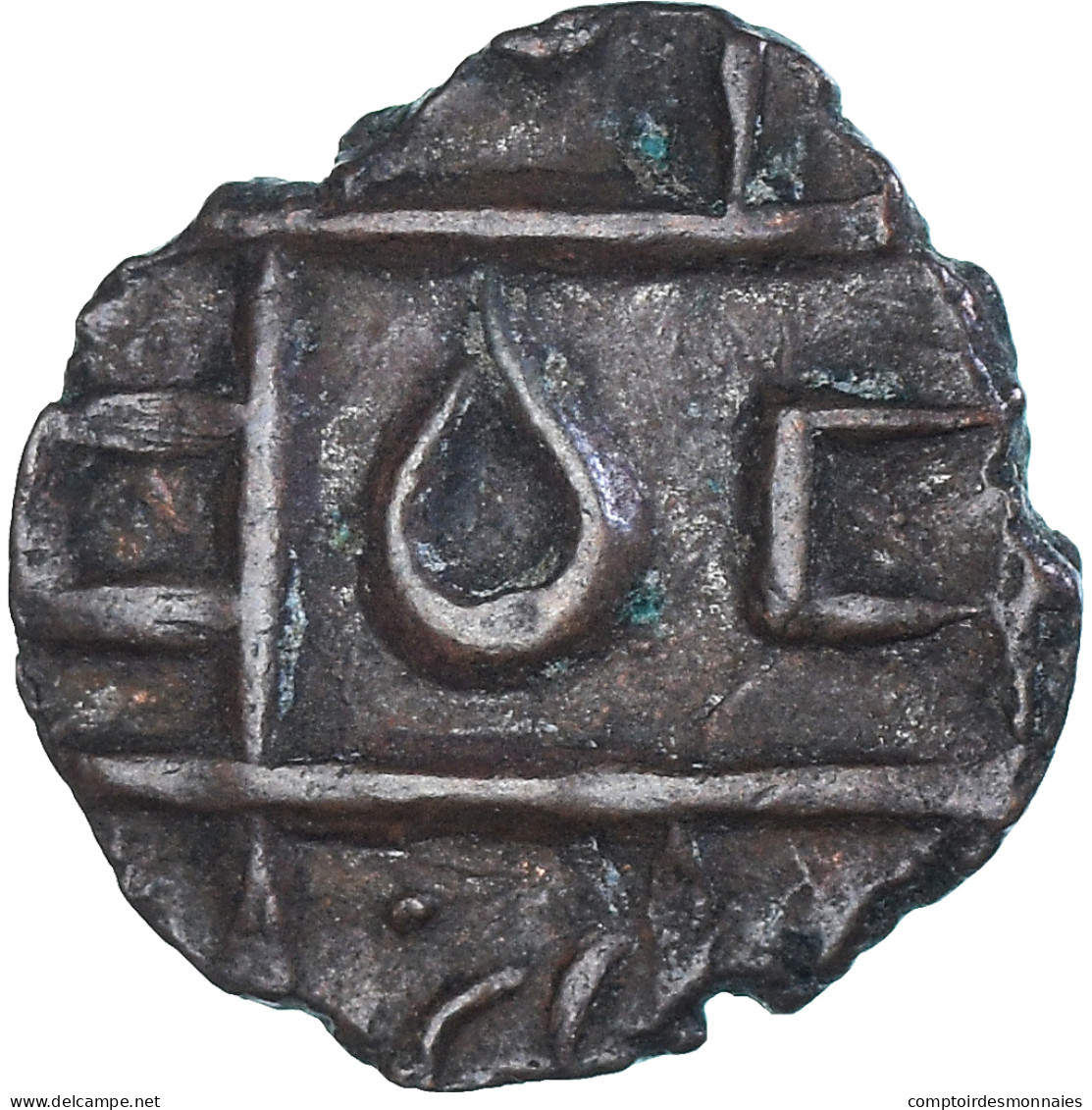 Monnaie, Bhoutan, 1/2 Rupee, XIXth Century, TTB+, Bronze - Bhoutan