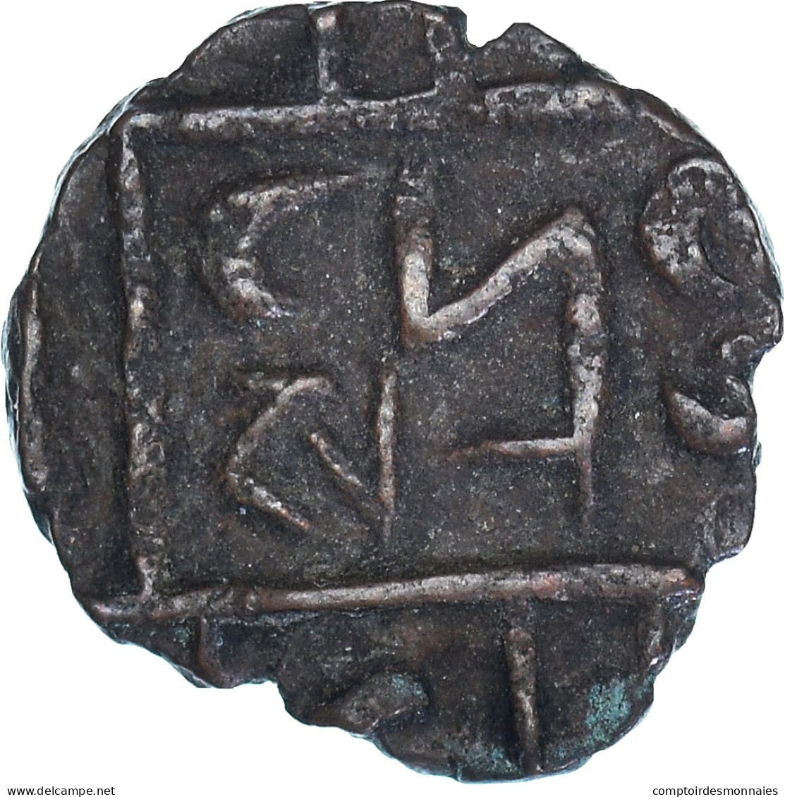 Monnaie, Bhoutan, 1/2 Rupee, XIXth Century, TTB+, Bronze - Bhoutan