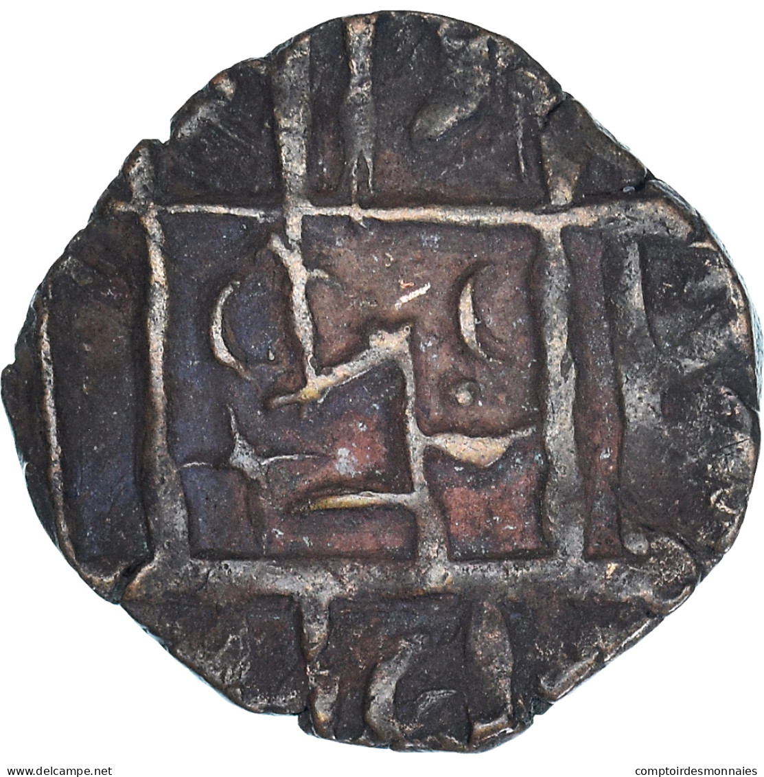 Monnaie, Bhoutan, 1/2 Rupee, XIXth Century, TTB+, Bronze - Bhoutan