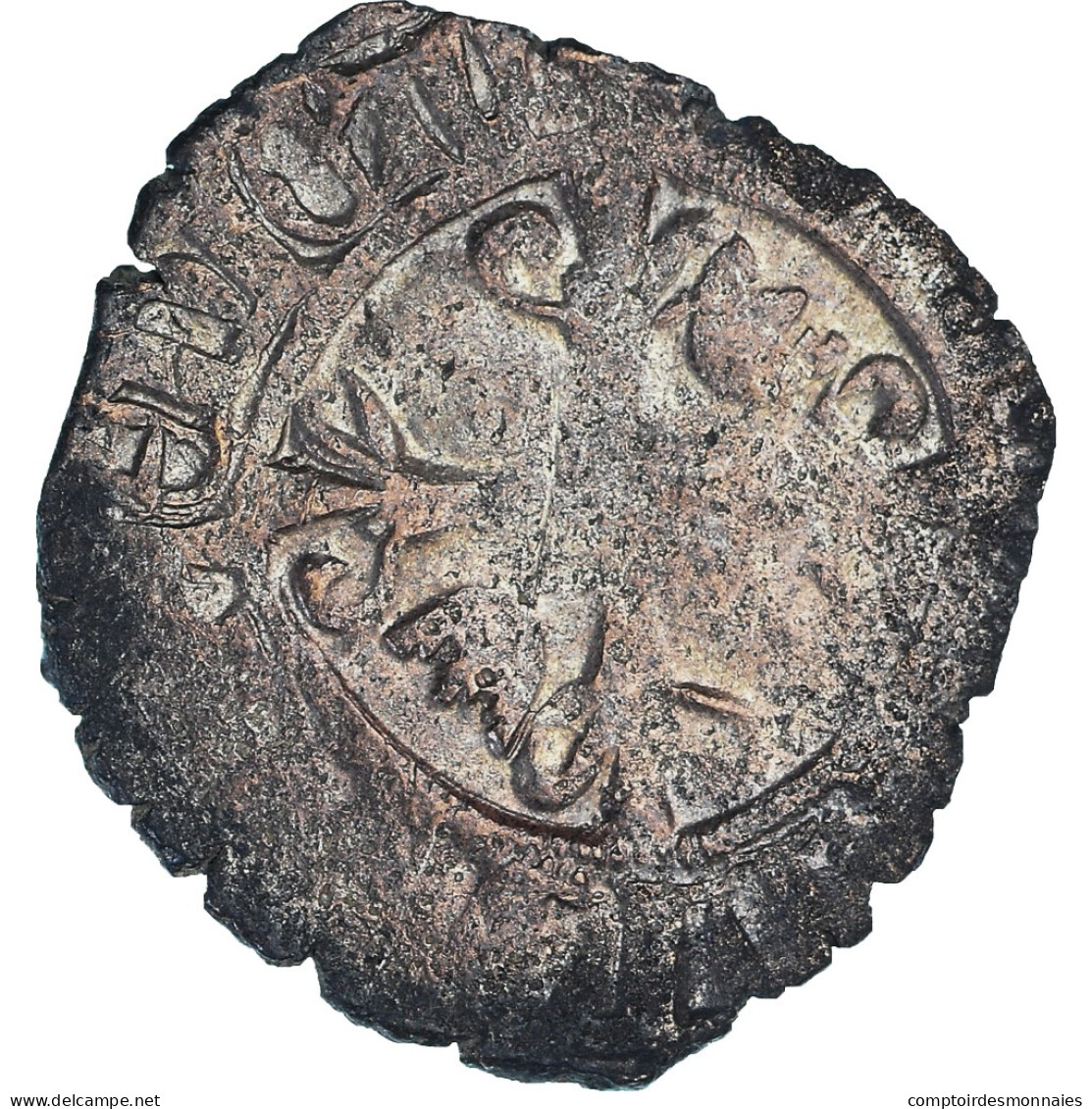 Monnaie, France, Charles VI, Florette, 1380-1422, TB+, Billon, Duplessy:387 - 1380-1422 Karl VI. Der Vielgeliebte