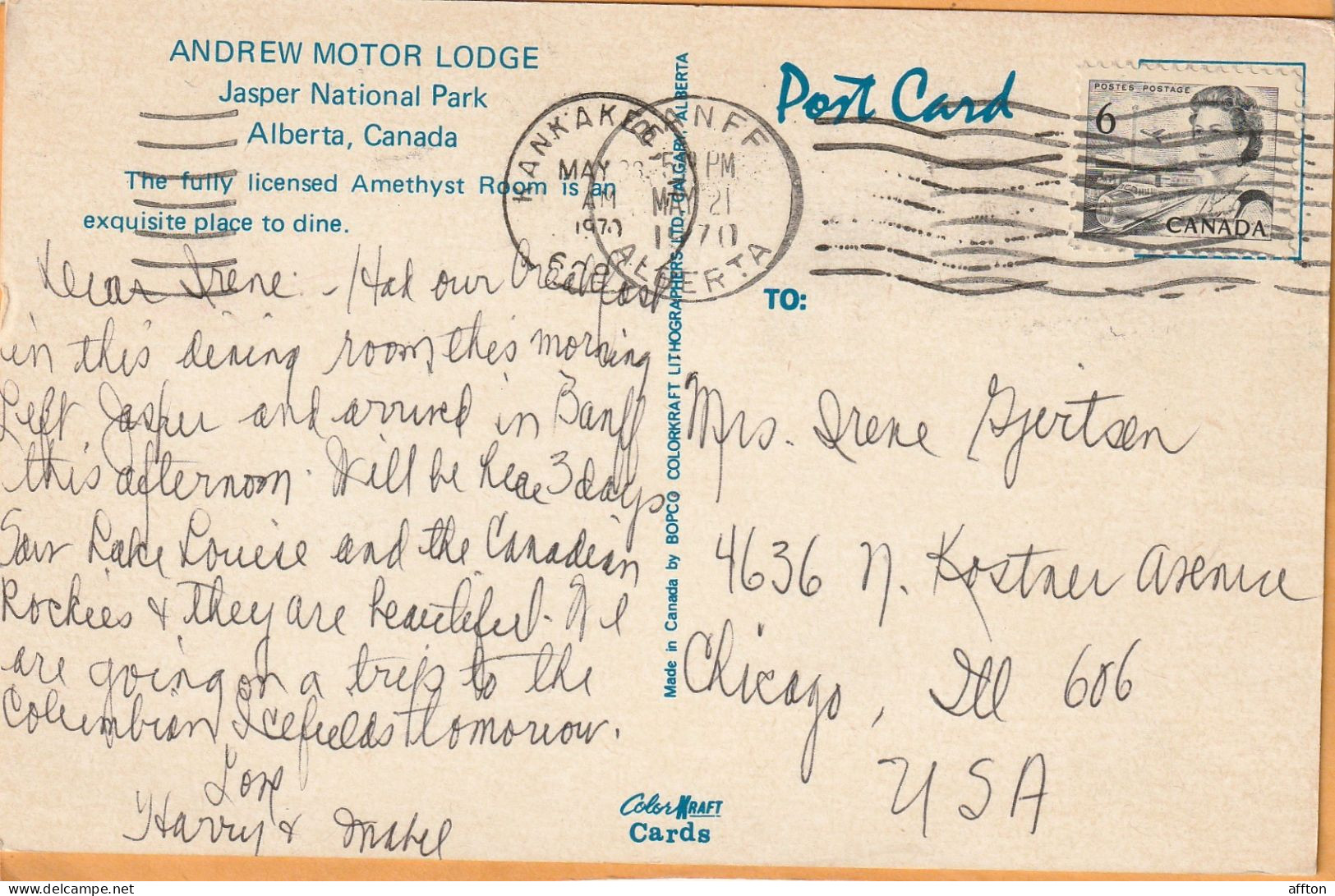 Jasper Alberta Old Postcard - Jasper