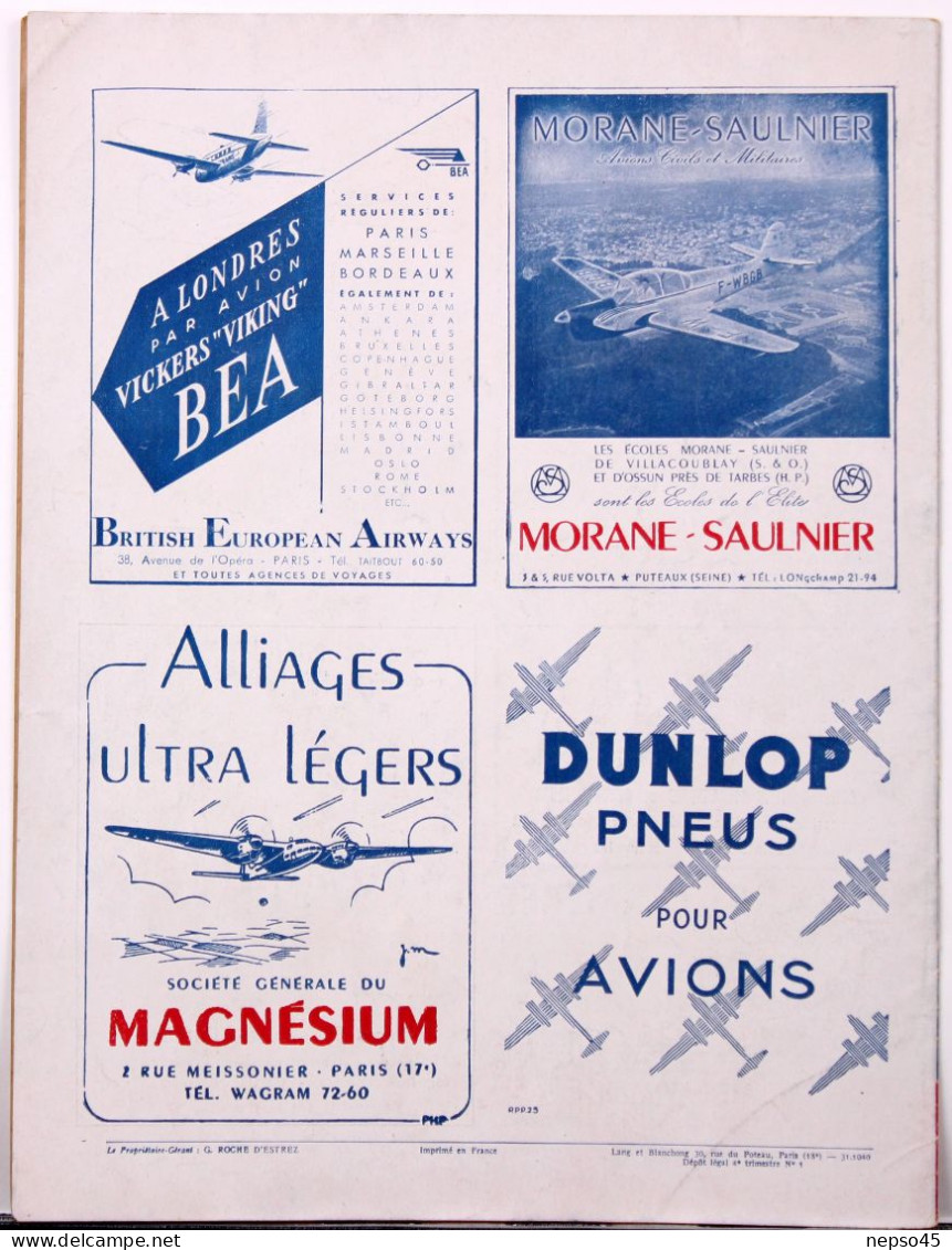 Avion.Revue " L'Air " 1947.avion à Réaction Vampire.le Lancastrian.avion Français Leduc Sur Le Languedoc. - Aviation