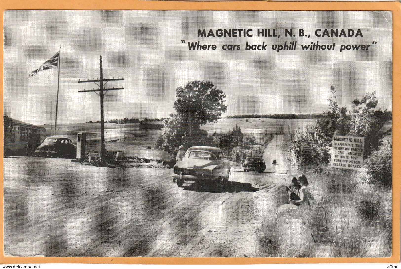 Magnetic Hill New Brunswick Canada Old Real Photo Postcard - Other & Unclassified