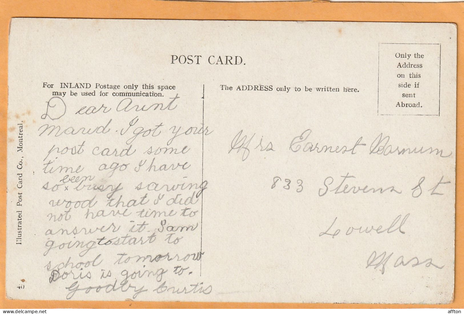 Marysville New Brunswick Canada Old Postcard - Altri & Non Classificati