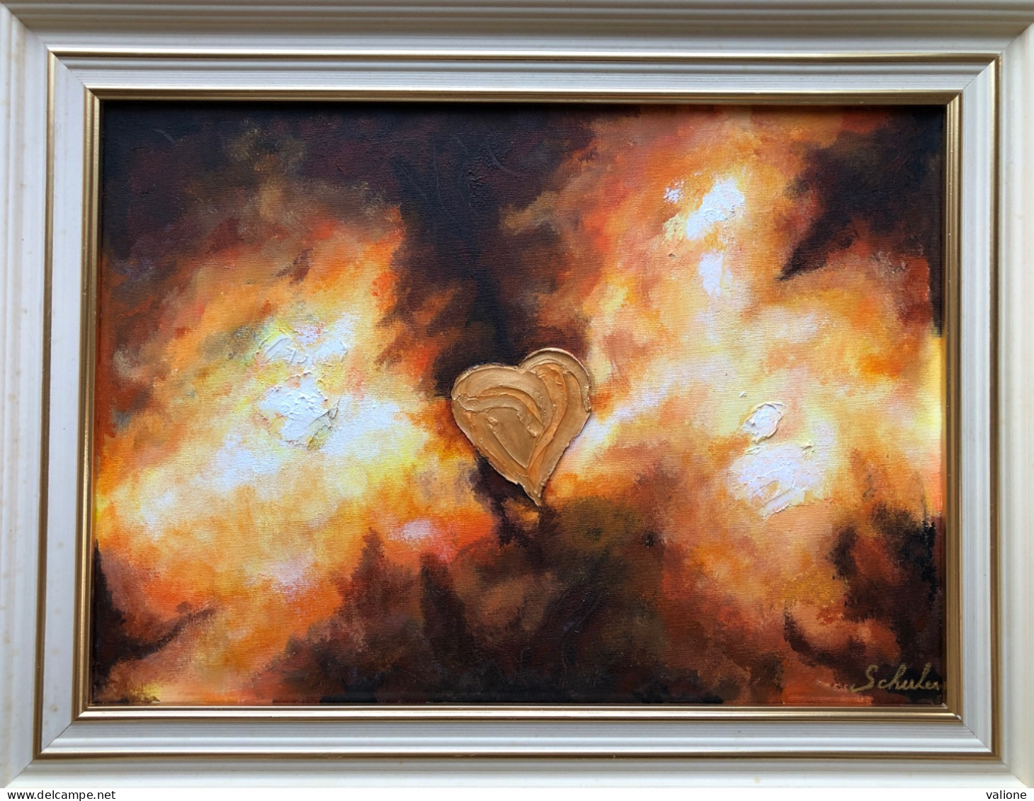 Tableau Peinture D’artiste: Un Cœur D’or - Arte Contemporanea