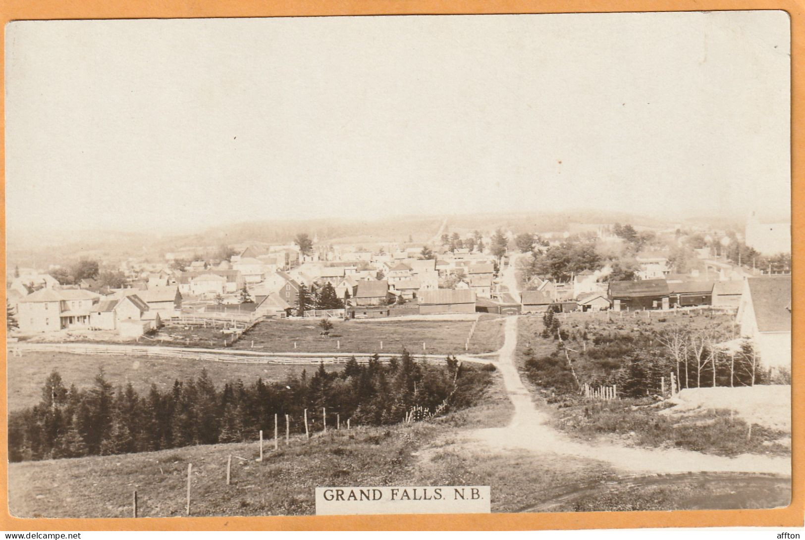 Grand Falls New Brunswick Canada Old Real Photo Postcard - Grand Falls