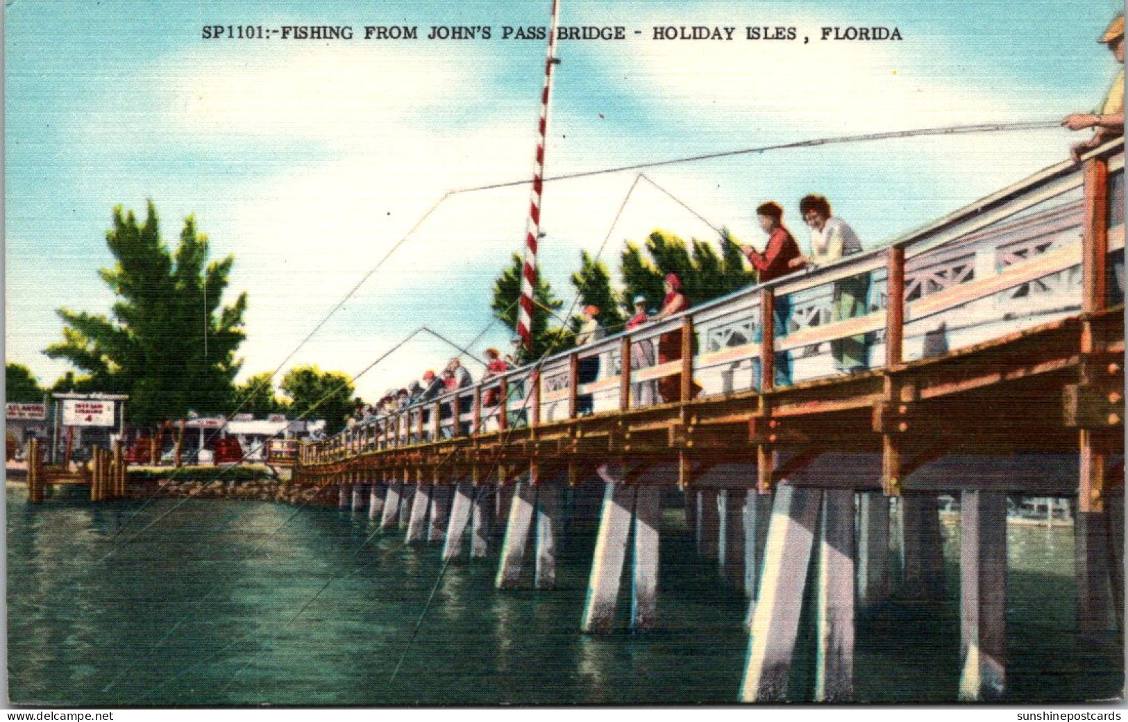 Florida Holiday Isles Fishing From John's Pass Bridge - St Petersburg