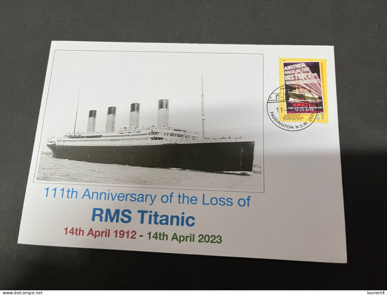 20-7-2023 (2 S 42) 111th Anniversary Of The Loss Of RMS Titanic (14th Aprl 1912 - 14th April 2023) - Autres (Mer)