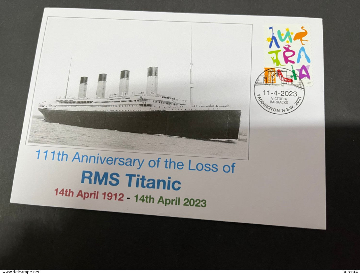 20-7-2023 (2 S 42) 111th Anniversary Of The Loss Of RMS Titanic (14th Aprl 1912 - 14th April 2023) - Autres (Mer)