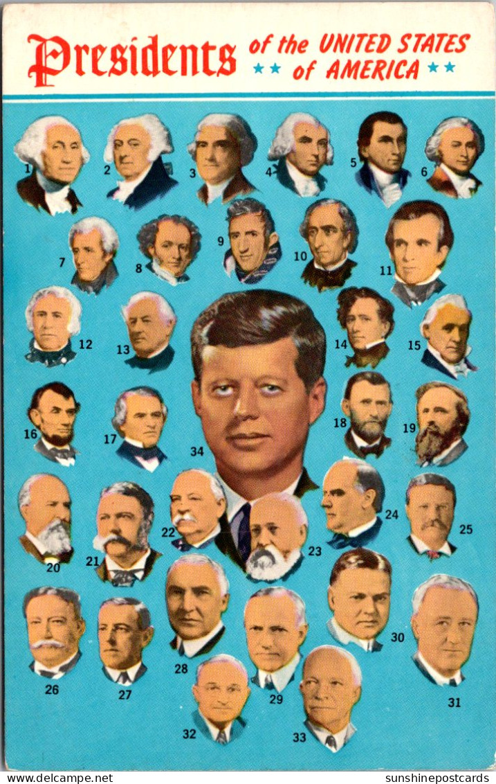 Presidents Of The United States George Washington To John F Kennedy - Presidents